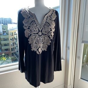 INC • Black Tunic • gently worn • size OX